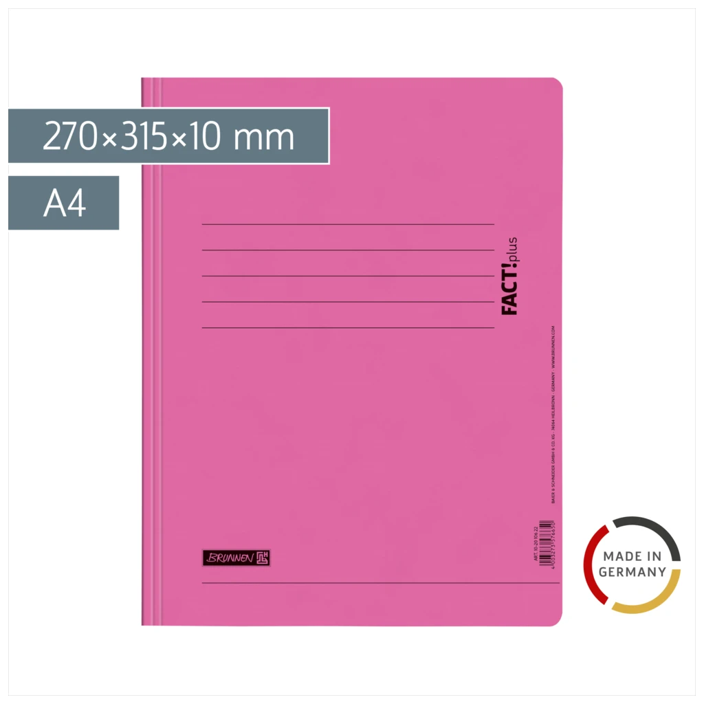Schnellhefter FACT!plus | A4, Füllhöhe: 10 mm, rosa
