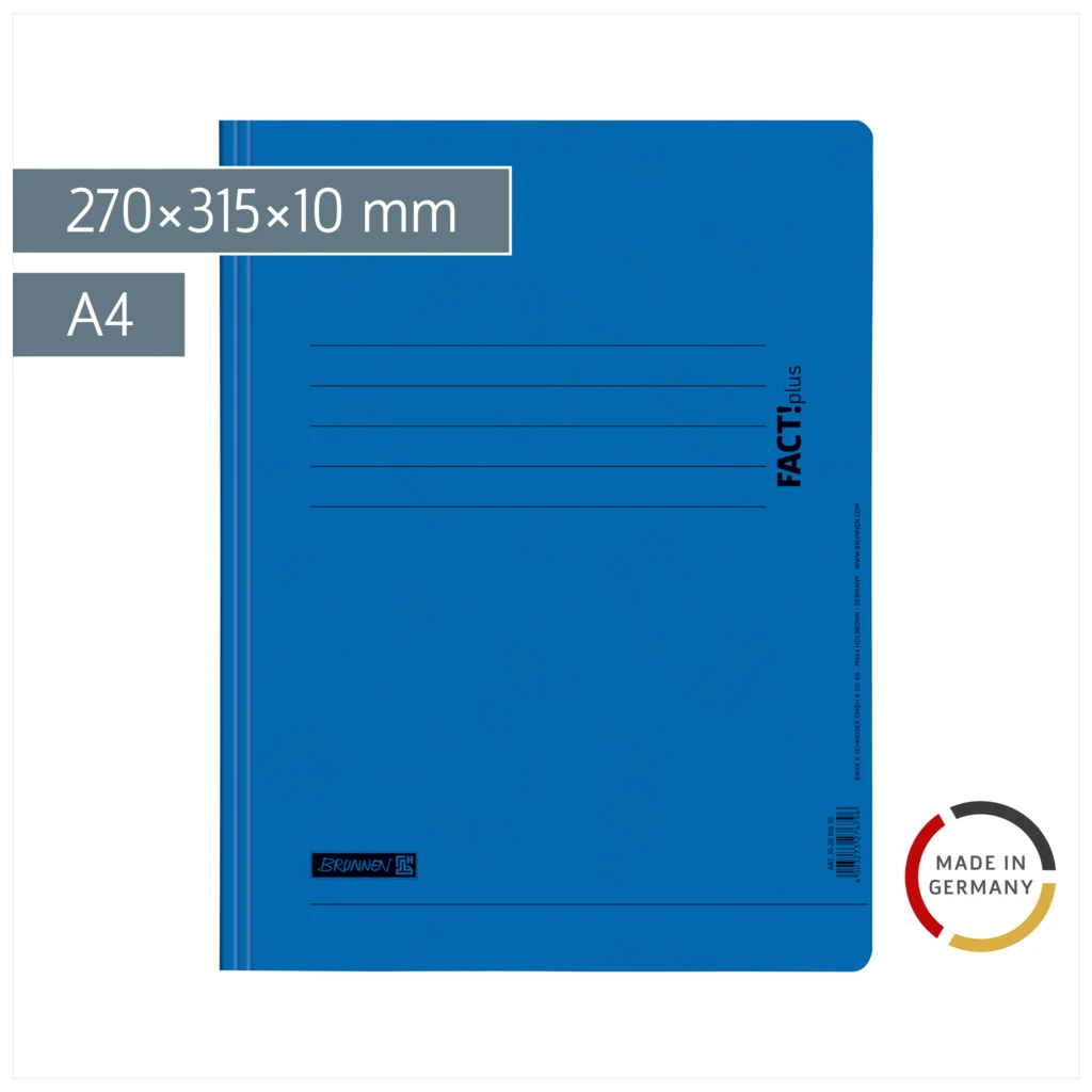 Schnellhefter FACT!plus | A4, Füllhöhe: 10 mm, blau