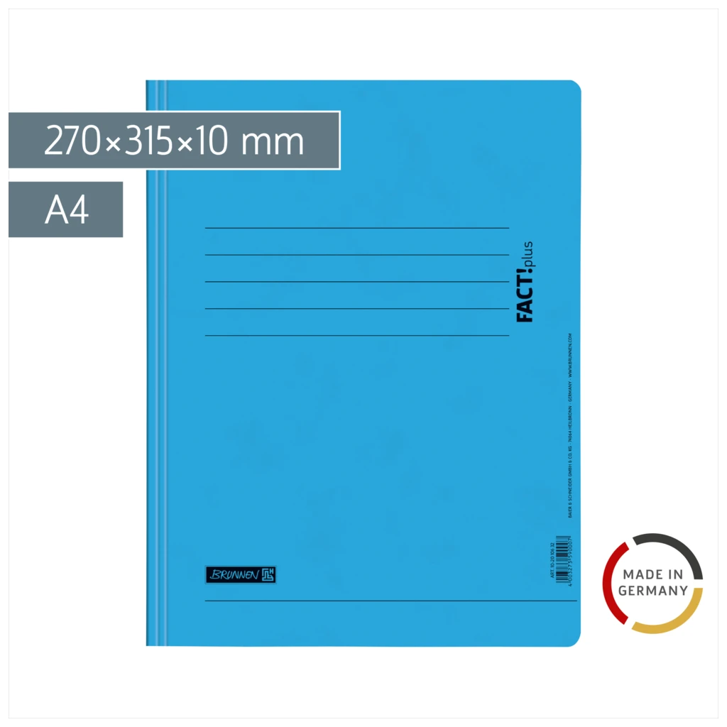Schnellhefter FACT!plus | A4, Füllhöhe: 10 mm, hellblau