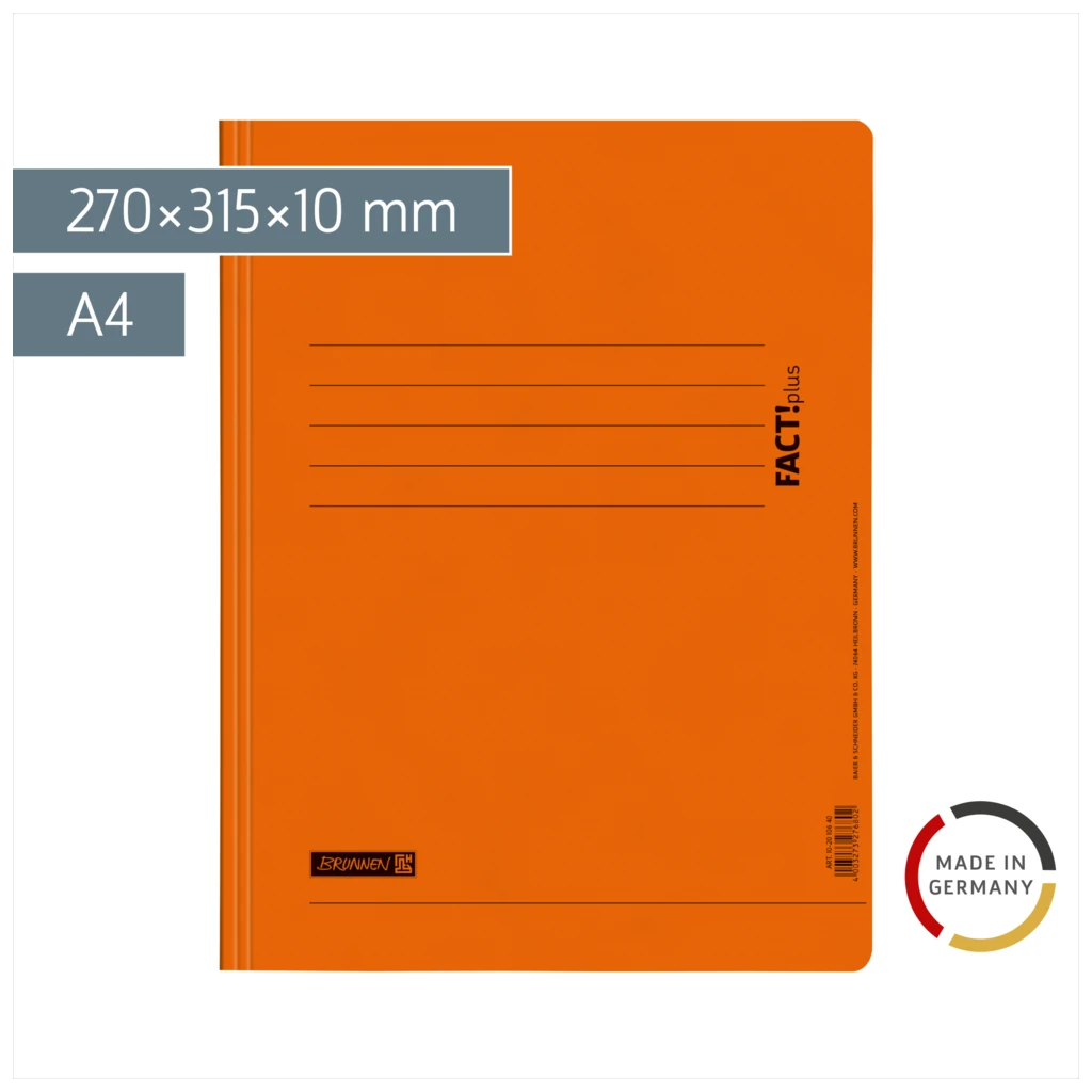 Schnellhefter FACT!plus | A4, Füllhöhe: 10 mm, orange