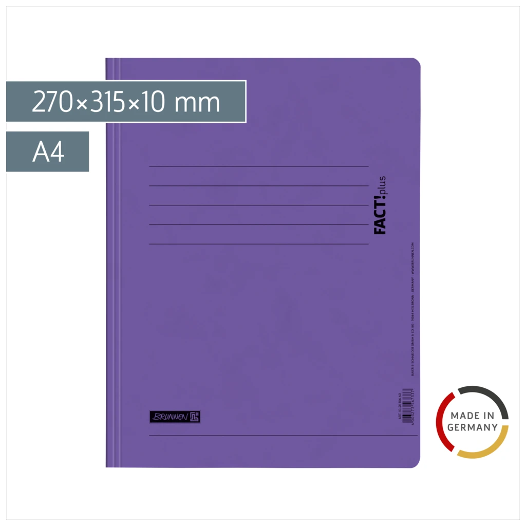 Schnellhefter FACT!plus | A4, Füllhöhe: 10 mm, violett