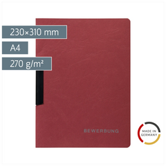 Bewerbungsmappe 2-teilig | A4, weinrot