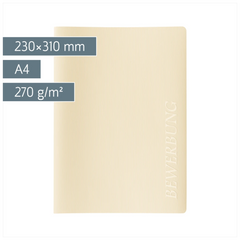 Bewerbungsmappe 3-teilig | A4, chamois