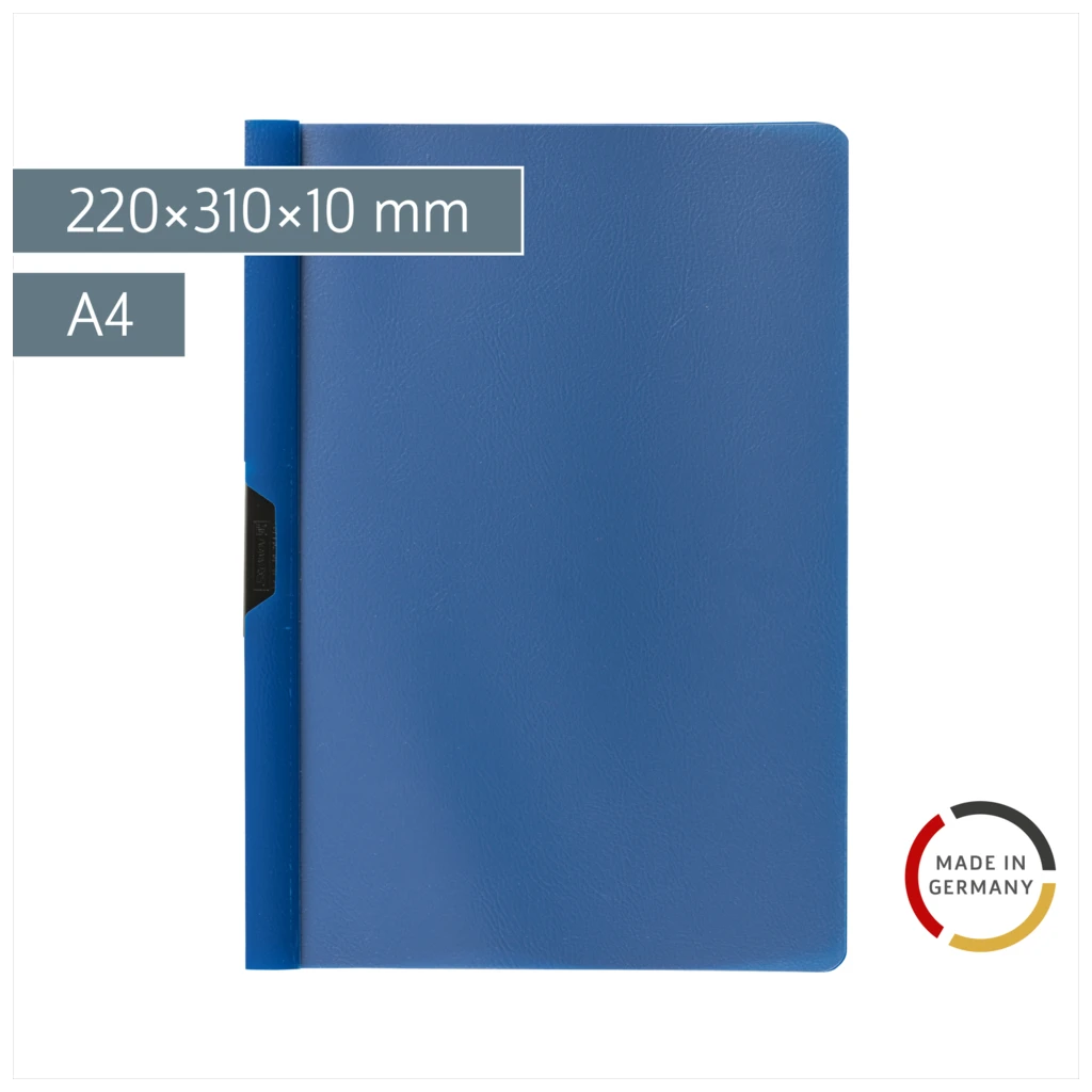 Cliphefter | A4, stabile Metallklammer, Füllhöhe: 10 mm, blau