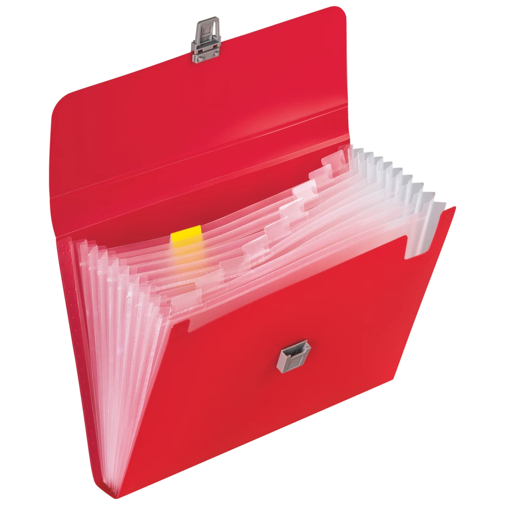 Fächermappe FACT!pp | A4, 10 Fächer, red