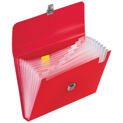 Fächermappe FACT!pp | A4, 10 Fächer, red