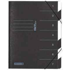 Ordnungsmappe FACT!plus | A4, 7 Fächer, schwarz
