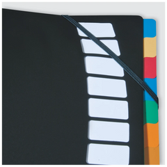 Ordnungsmappe | A4, 12 Fächer, schwarz