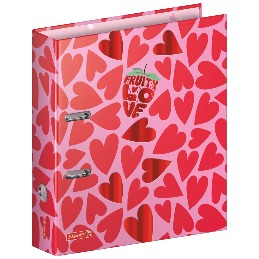 Ordner Fruity Love | A4, 70 mm, Hebelmechanik, rosa/rot