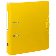 Ordner „WAVE“ | A4, 50 mm, Hebelmechanik mit gummiertem Griff, gelb
