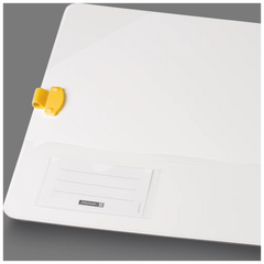 Ordner „WAVE“ | A4, 50 mm, Hebelmechanik mit gummiertem Griff, gelb