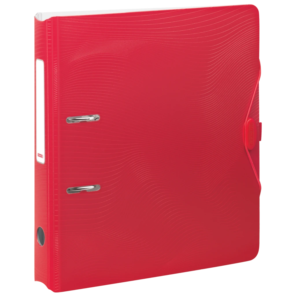 Ordner „WAVE“ Colour Code | A4, 50 mm, Hebelmechanik mit gummiertem Griff, red