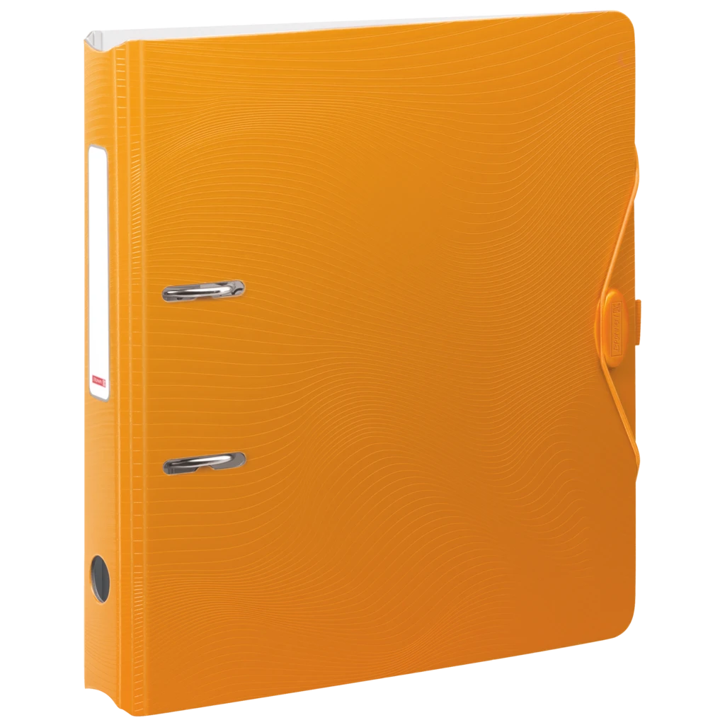 Ordner „WAVE“ | A4, 50 mm, Hebelmechanik mit gummiertem Griff, orange