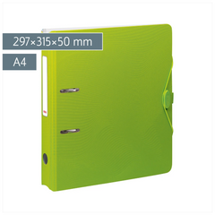 Ordner „WAVE“ Colour Code | A4, 50 mm, Hebelmechanik mit gummiertem Griff, kiwi