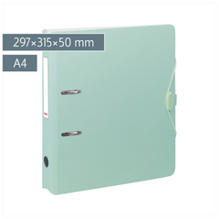 Ordner „WAVE“ Colour Code | A4, 50 mm, Hebelmechanik mit gummiertem Griff, mint