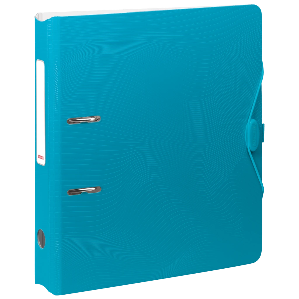 Ordner „WAVE“ | A4, 50 mm, Hebelmechanik mit gummiertem Griff, türkis