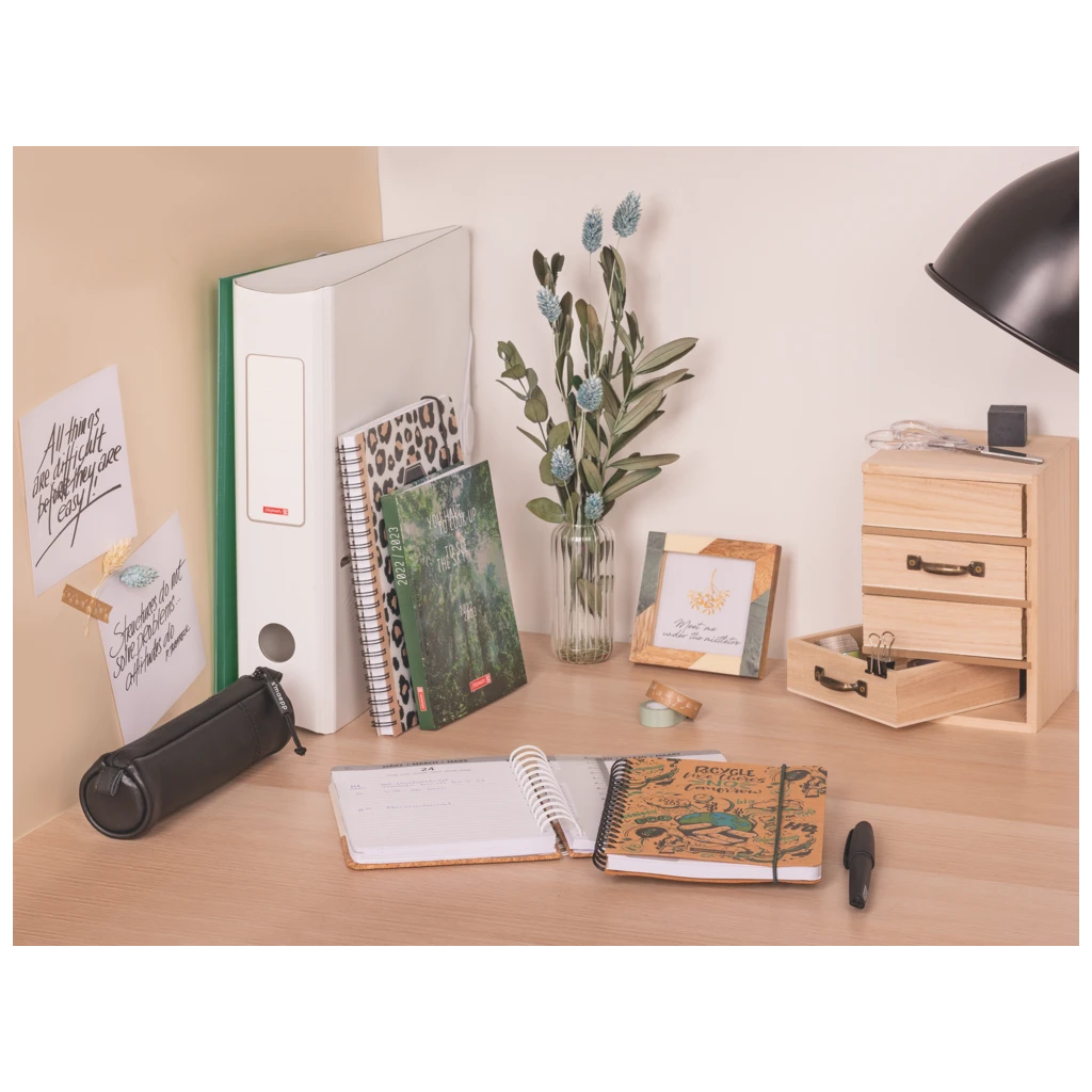 Ordner „WAVE“ | A4, 70 mm, Hebelmechanik mit gummiertem Griff, weiß