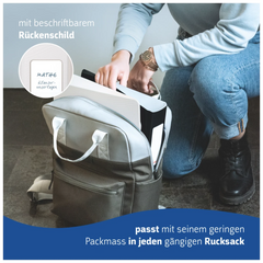 Ordner „WAVE“ | A4, 70 mm, Hebelmechanik mit gummiertem Griff, weiß