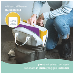 Ordner „WAVE“ | A4, 70 mm, Hebelmechanik mit gummiertem Griff, gelb