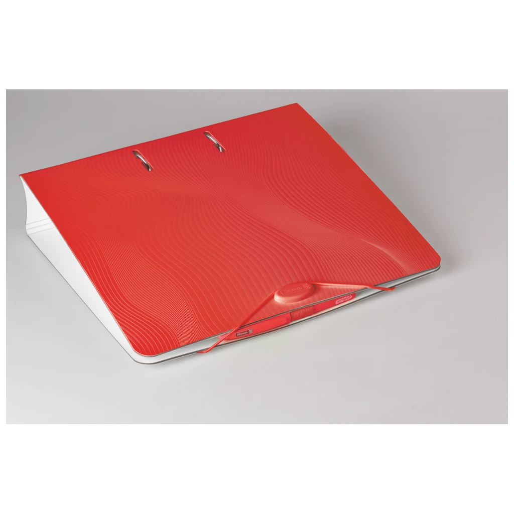 Ordner „WAVE“ Colour Code | A4, 70 mm, Hebelmechanik mit gummiertem Griff, red