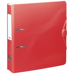 Ordner „WAVE“ Colour Code | A4, 70 mm, Hebelmechanik mit gummiertem Griff, red