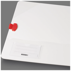 Ordner „WAVE“ Colour Code | A4, 70 mm, Hebelmechanik mit gummiertem Griff, red