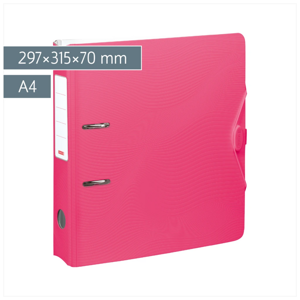Ordner „WAVE“ Colour Code | A4, 70 mm, Hebelmechanik mit gummiertem Griff, tulip