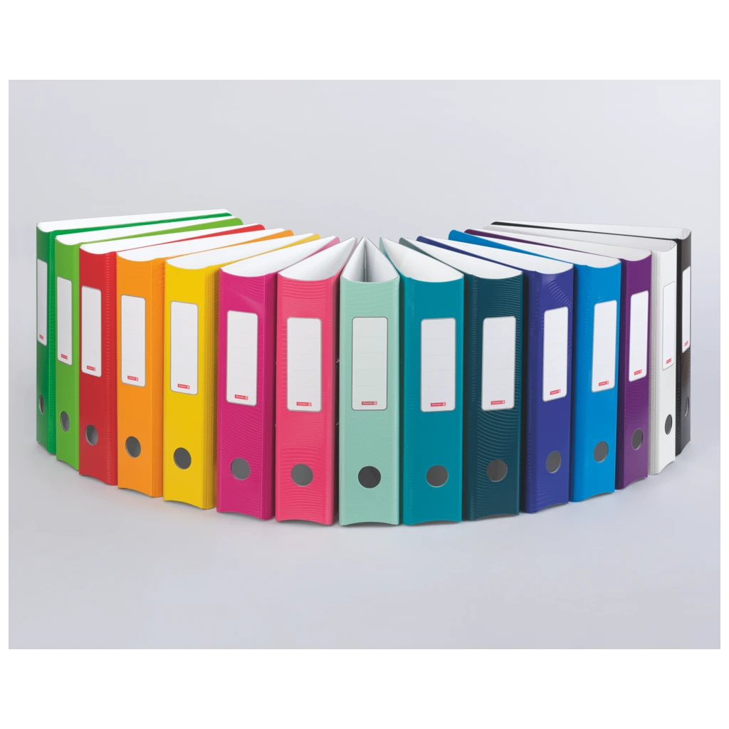 Ordner „WAVE“ Colour Code | A4, 70 mm, Hebelmechanik mit gummiertem Griff, tulip