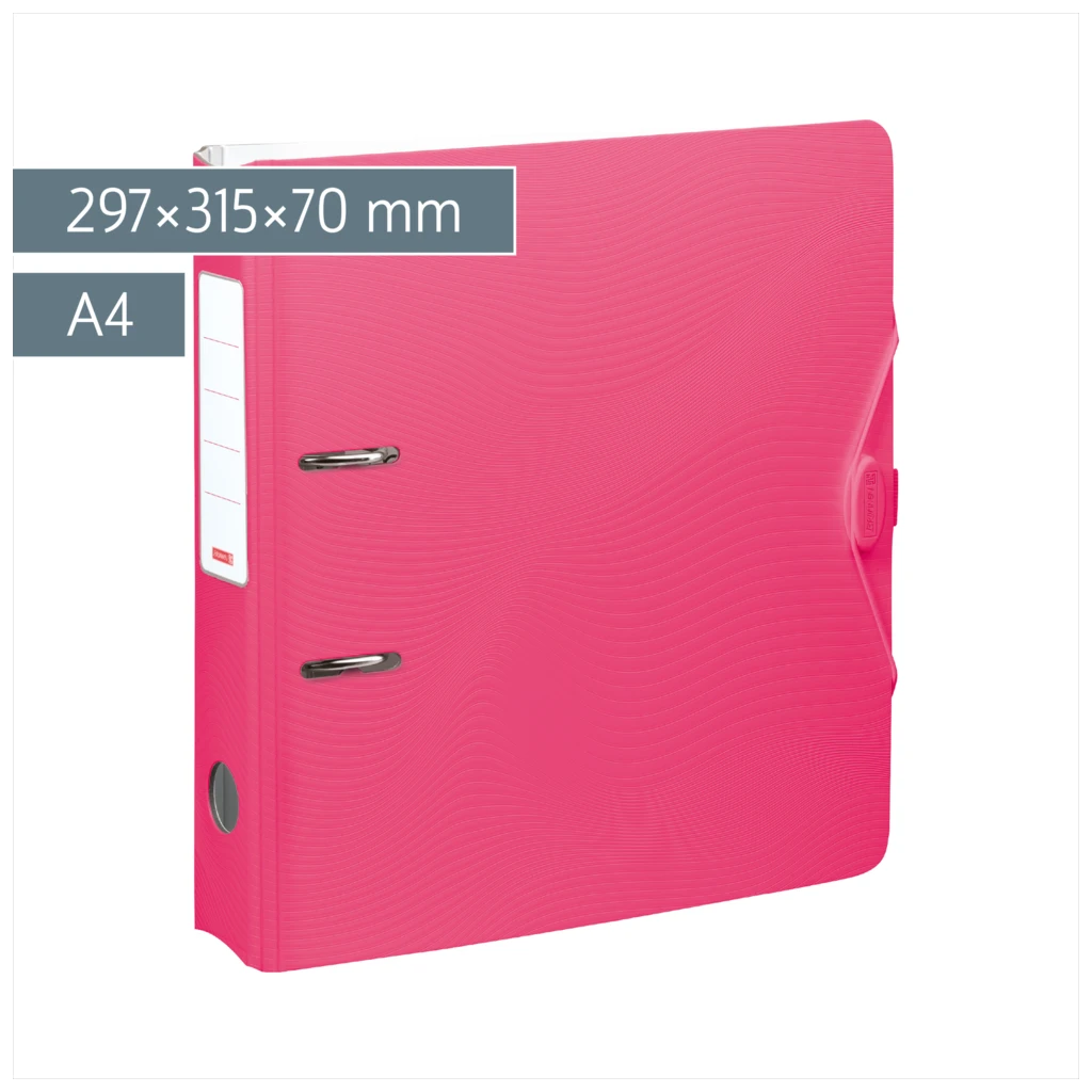 Ordner „WAVE“ Colour Code | A4, 70 mm, Hebelmechanik mit gummiertem Griff, tulip
