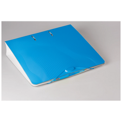 Ordner „WAVE“ Colour Code | A4, 70 mm, Hebelmechanik mit gummiertem Griff, azur