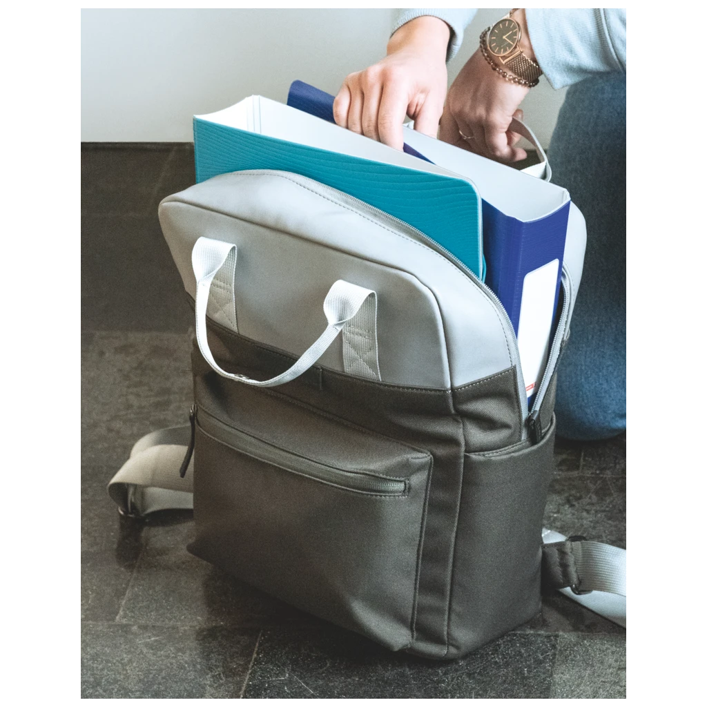 Ordner „WAVE“ | A4, 70 mm, Hebelmechanik mit gummiertem Griff, blau