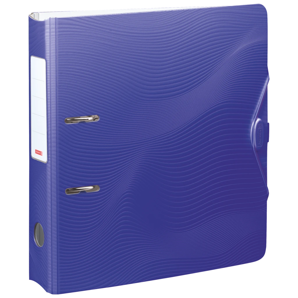 Ordner „WAVE“ | A4, 70 mm, Hebelmechanik mit gummiertem Griff, blau