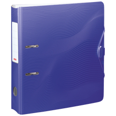 Ordner „WAVE“ | A4, 70 mm, Hebelmechanik mit gummiertem Griff, blau