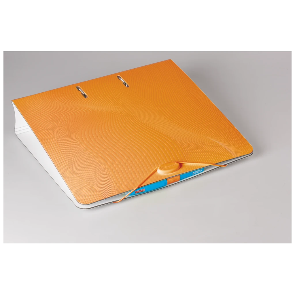 Ordner „WAVE“ | A4, 70 mm, Hebelmechanik mit gummiertem Griff, orange