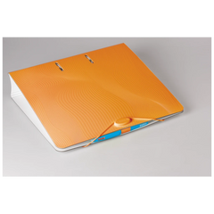 Ordner „WAVE“ | A4, 70 mm, Hebelmechanik mit gummiertem Griff, orange