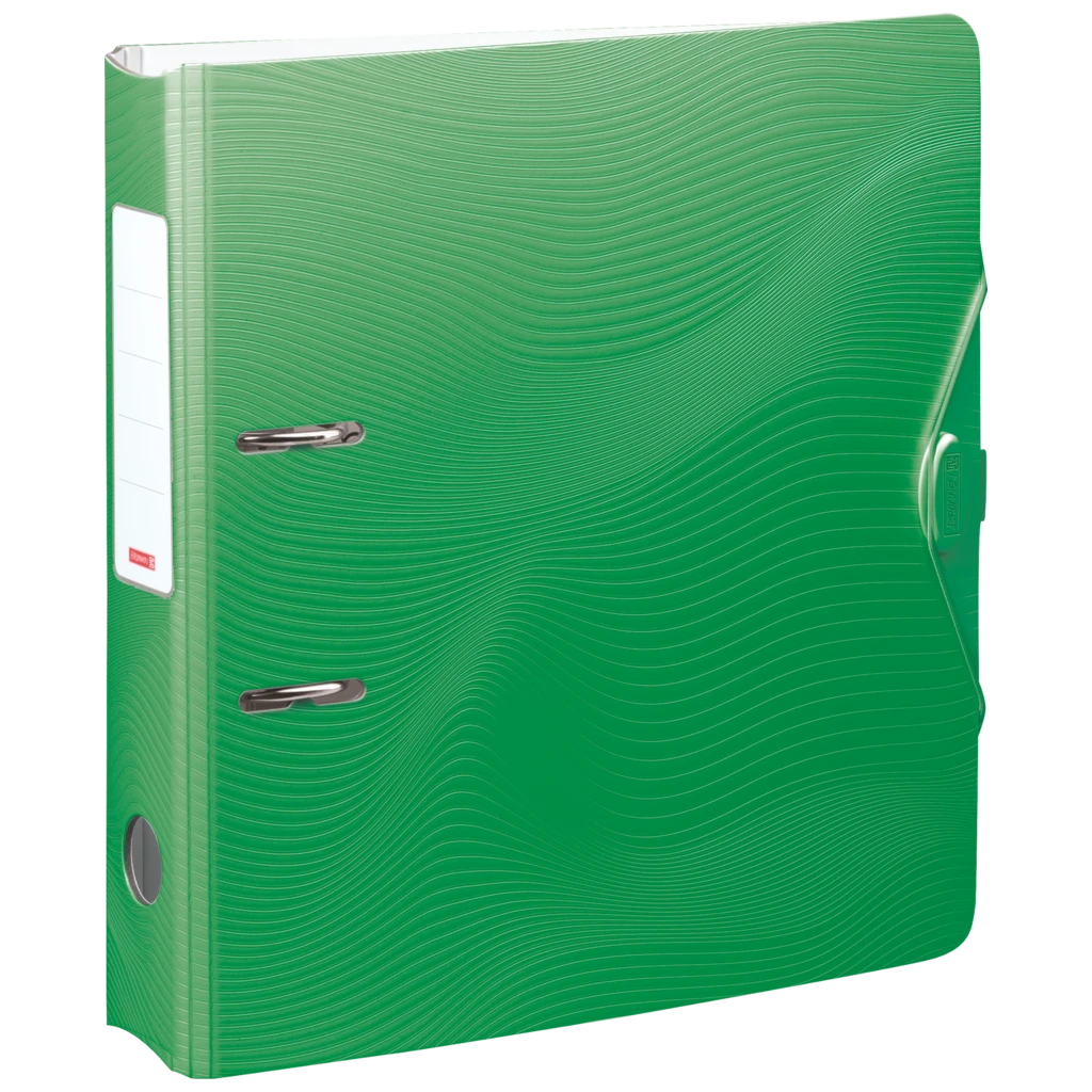 Ordner „WAVE“ | A4, 70 mm, Hebelmechanik mit gummiertem Griff, dunkelgrün