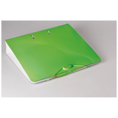 Ordner „WAVE“ Colour Code | A4, 70 mm, Hebelmechanik mit gummiertem Griff, kiwi