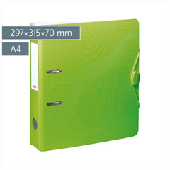 Ordner „WAVE“ Colour Code | A4, 70 mm, Hebelmechanik mit gummiertem Griff, kiwi