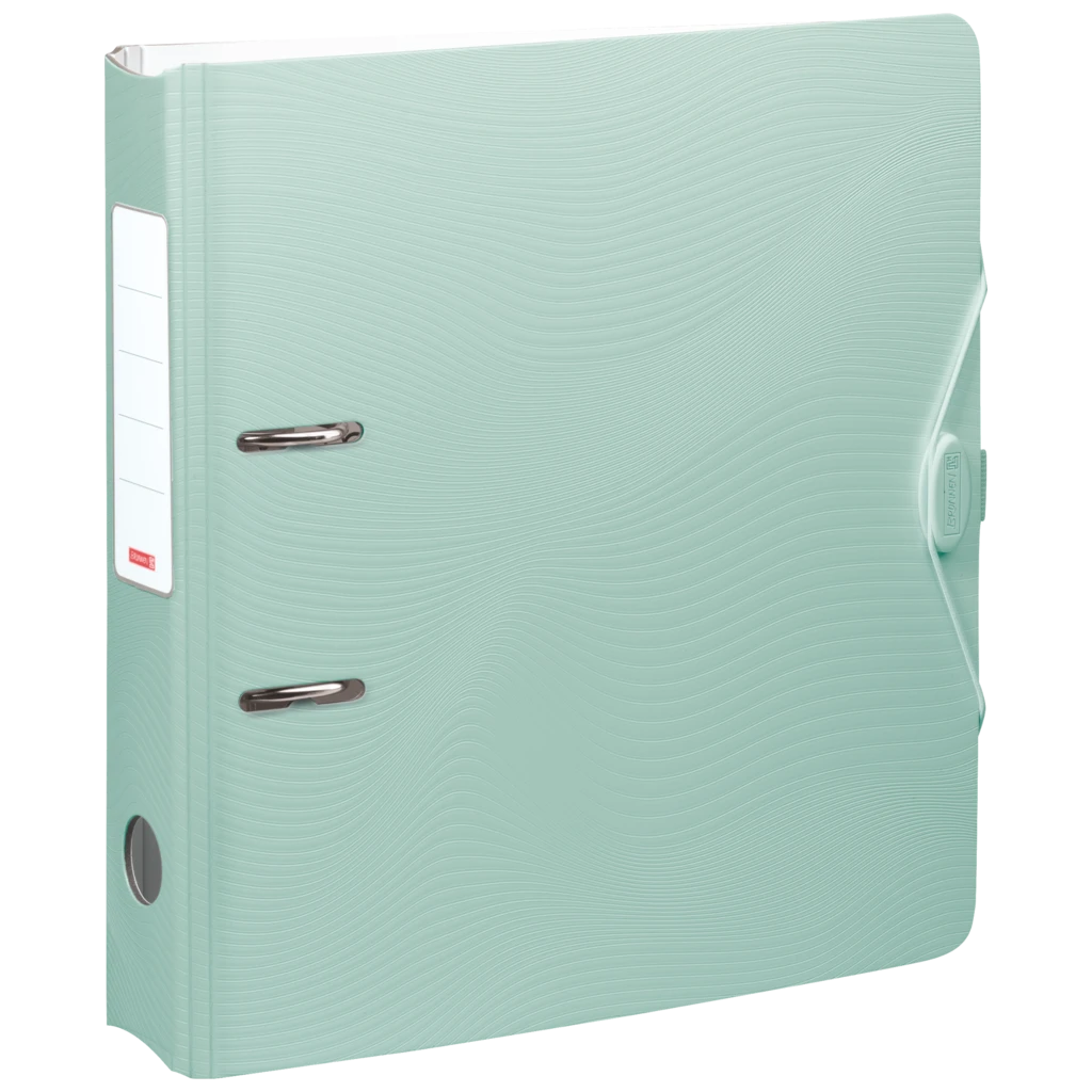 Ordner „WAVE“ Colour Code | A4, 70 mm, Hebelmechanik mit gummiertem Griff, mint