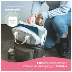 Ordner „WAVE“ Colour Code | A4, 70 mm, Hebelmechanik mit gummiertem Griff, mint