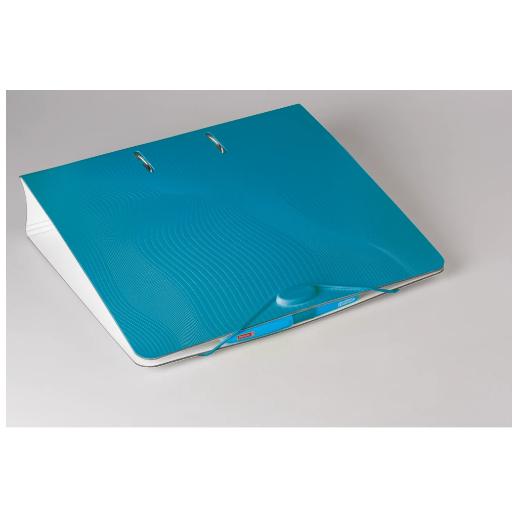Ordner „WAVE“ | A4, 70 mm, Hebelmechanik mit gummiertem Griff, türkis