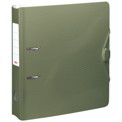 Ordner „WAVE“ Colour Code | A4, 70 mm, Hebelmechanik mit gummiertem Griff, olive