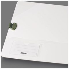 Ordner „WAVE“ Colour Code | A4, 70 mm, Hebelmechanik mit gummiertem Griff, olive