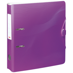 Ordner „WAVE“ Colour Code | A4, 70 mm, Hebelmechanik mit gummiertem Griff, purple