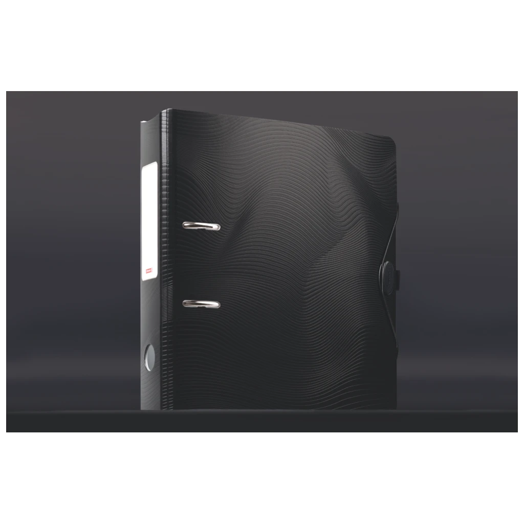 Ordner „WAVE“ Colour Code | A4, 70 mm, Hebelmechanik mit gummiertem Griff, onyx