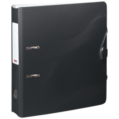 Ordner „WAVE“ Colour Code | A4, 70 mm, Hebelmechanik mit gummiertem Griff, onyx