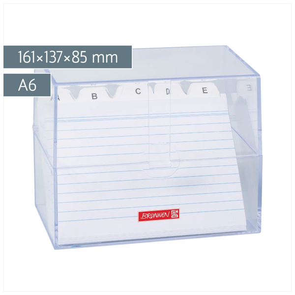 Karteikasten gefüllt | 161×137×85 mm, A6, transparent
