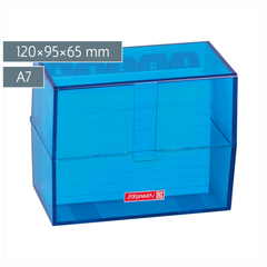 Karteikasten Colour Code gefüllt | 120×95×65 mm, A7, azur