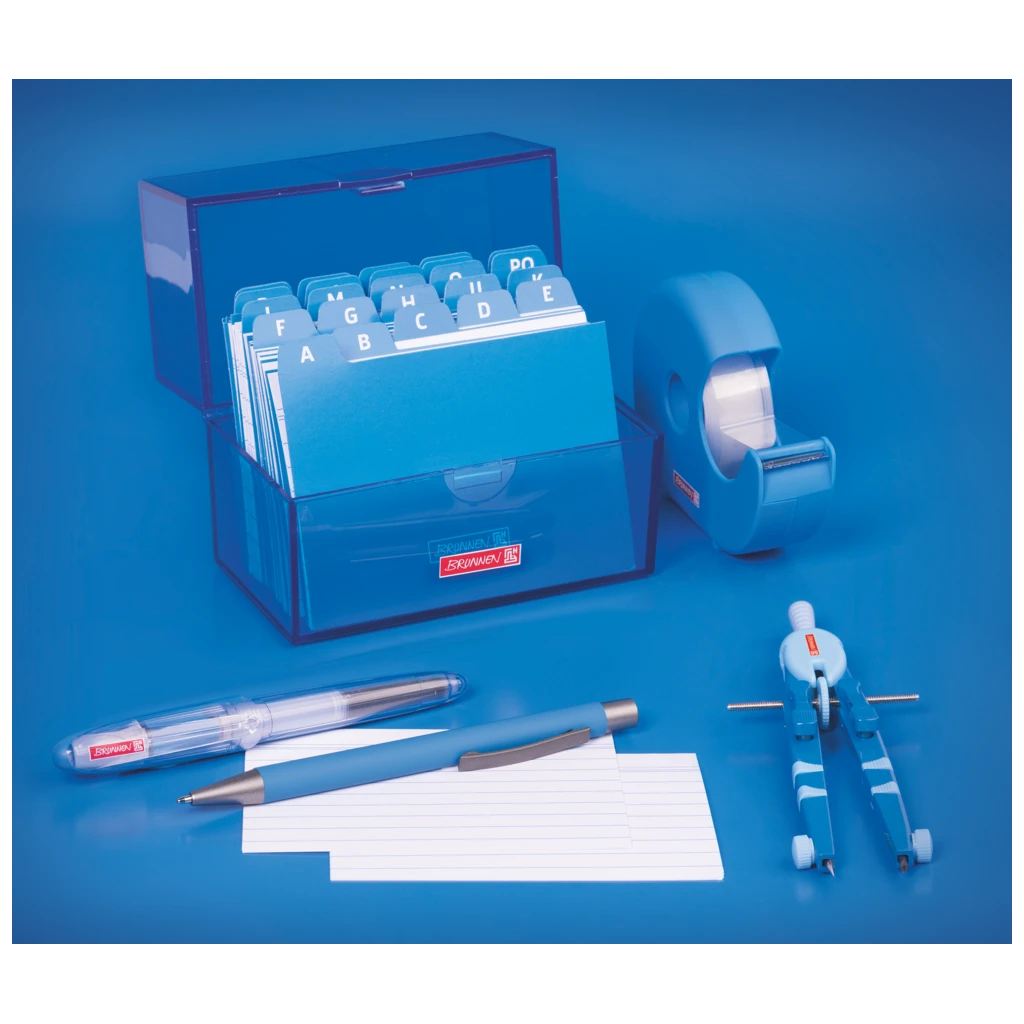 Karteikasten Colour Code gefüllt | 120×95×65 mm, A7, azur