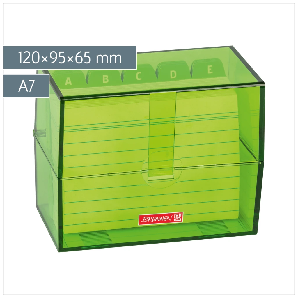 Karteikasten Colour Code gefüllt | 120×95×65 mm, A7, kiwi